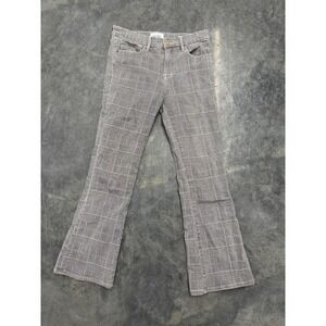 Women's FRAME Denim Le Crop Mini Boot Pants in Window Pane Plaid SZ 26